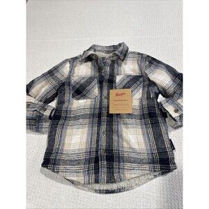 Brooklyn Cloth Sherpa Fleece Shacket Boys Jacket Flannel Size 6T NWT